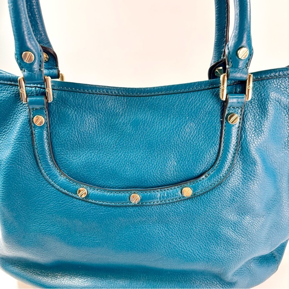 Tory Burch Amanda Classic Handle Hobo Teal Shoulder Bag - Picture 5 of 15